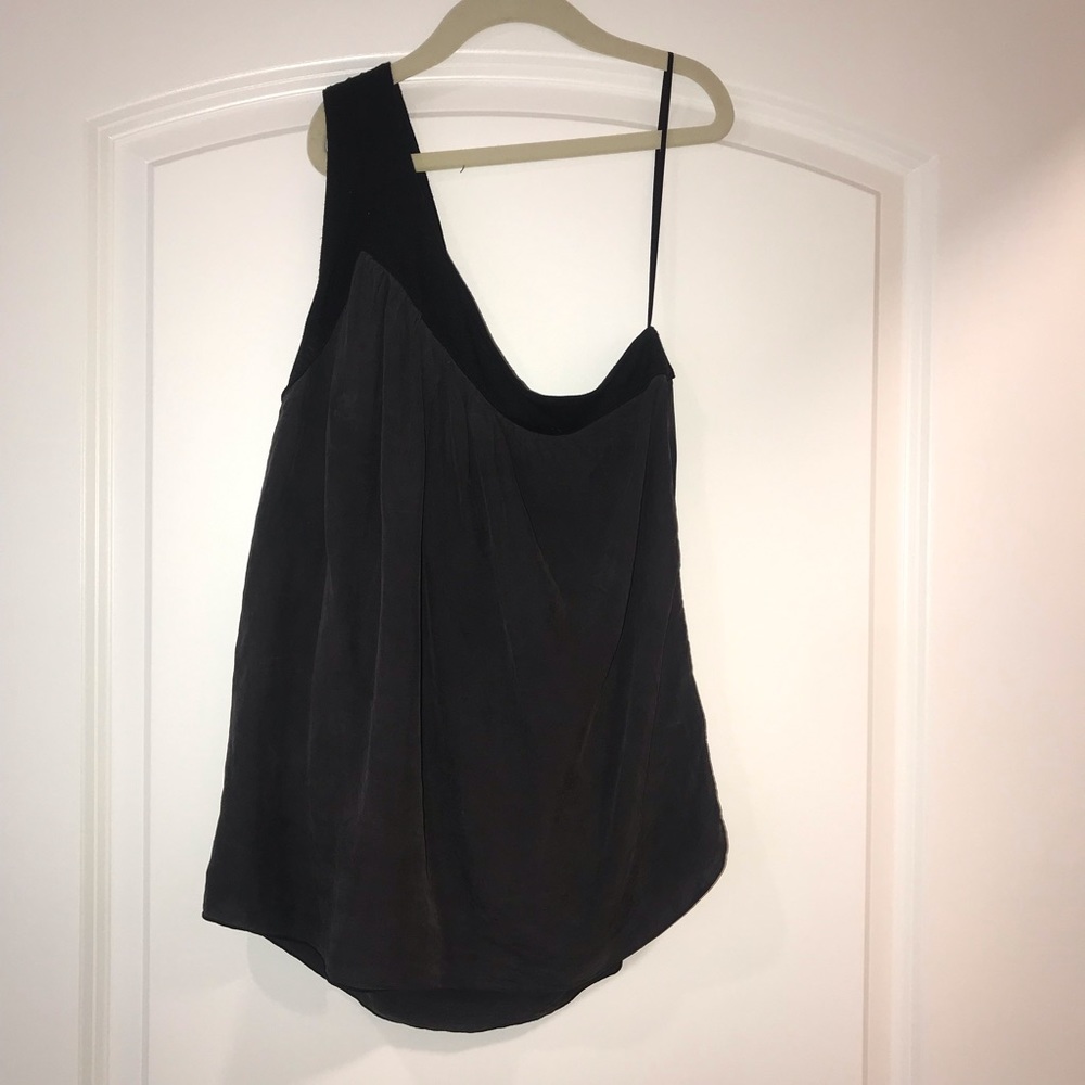 One Shoulder Silk Top